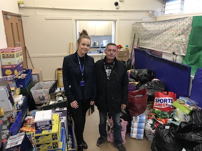 CSS Carntyne and Riddrie Credit Union Food Bank donation