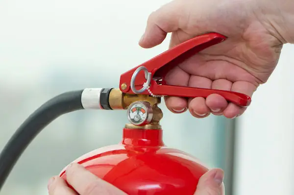 CSS fire extinguisher check during fire risk assessment Glasgow