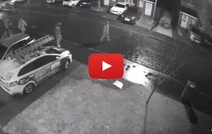 Home-security-System video catches masked gang