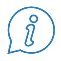 graphic of speech bubble with letter i inside