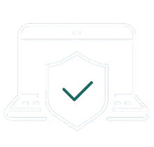 shield with green tick inside