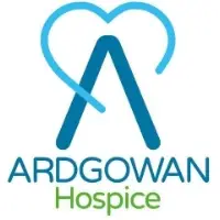 Ardgowan Hospice logo, a blue A shape with love heart above.