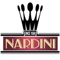 Nardini logo, a black crown graphic with text since 1890 above an art deco style banner that says Nardini in gold caps.