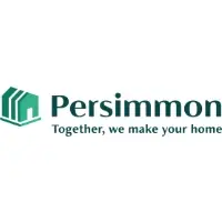 Persimmon logo, an image of a house split into green shaded slices and Persimmon, together we make your home in green text.