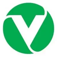 Viridor logo, a white v against a green circle split into 3 parts.