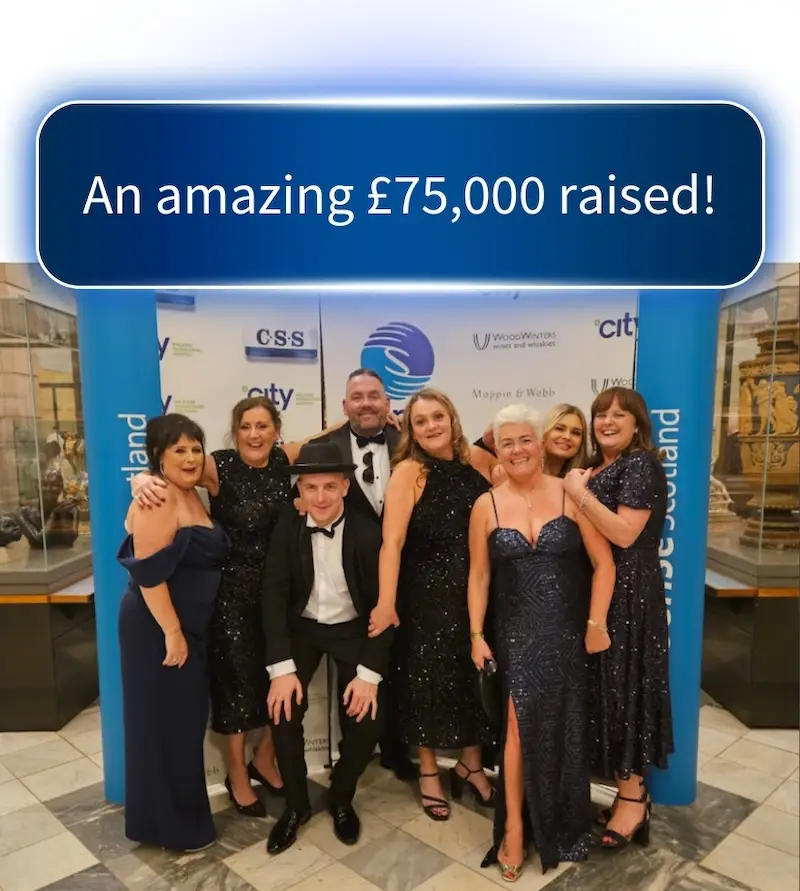 CSS 75k sense scotland charity ball banner