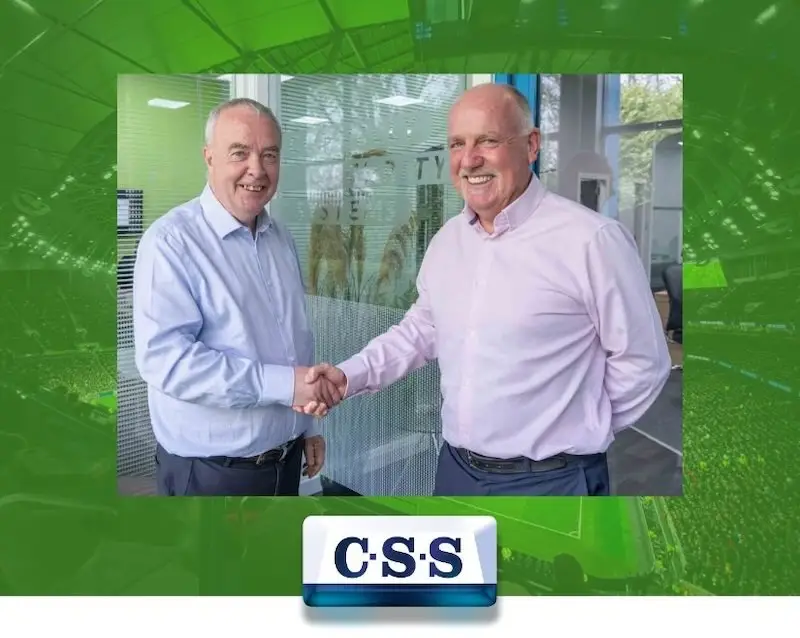 CEO Paul Connelly and Managing Director Joe McEnaney - css and celtic fc community partnership 2024