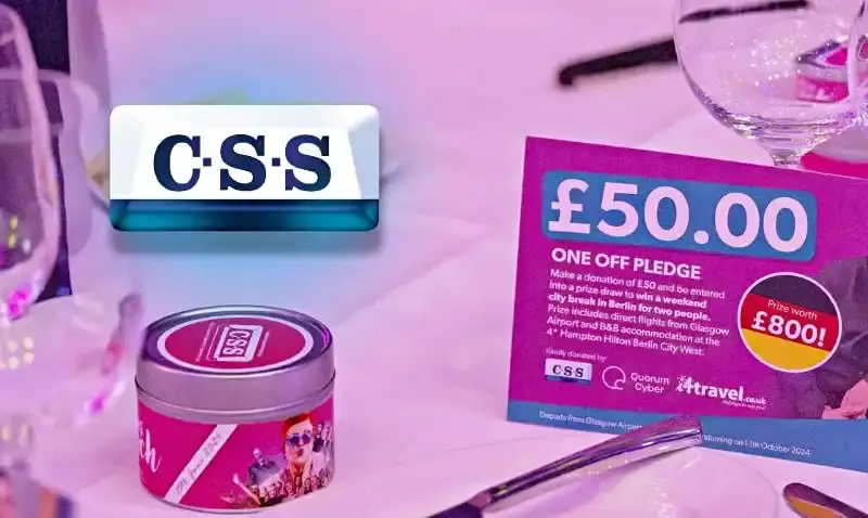 css at sense scotland ladies' lunch 2024 - css branded candle