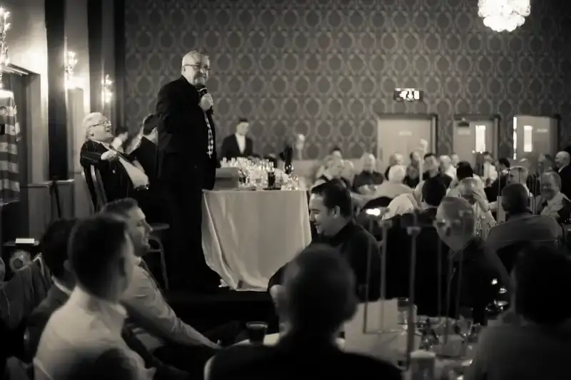 Tam Cowan speaking at the Sportsmans Dinner. CSS attended the annual Sportsman's Dinner at The Eagle Lodge, raising cash for some incredible local charities and organisations.