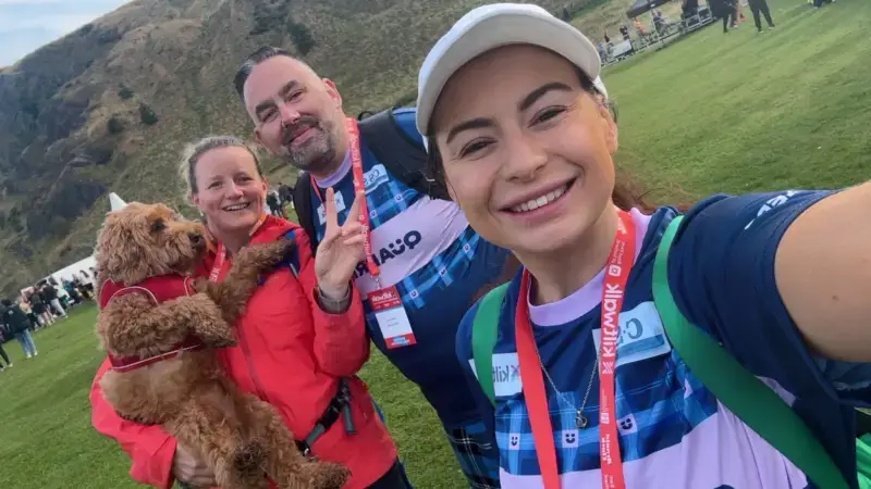 CSS Ian McGarry and family at Edinburgh Kiltwalk 2024