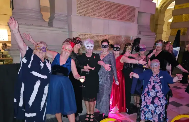 The ladies of CSS at the Sense Scotland Masquerade Ball 2024; CSS charity sponsorship Sense Scotland